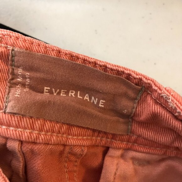 Everlane The Tencel Relaxed Chino Pants Tapered Pockets High Rise Pink 4 - Picture 3 of 5